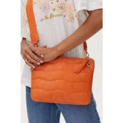 Oliver Bonas Orange Wave Stitch Cross-body Bag -Oliver Bonas Shop unnamed file 1948