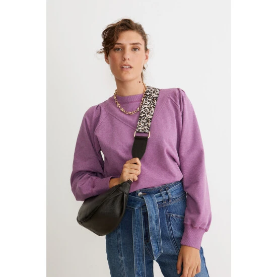 Oliver Bonas Betty Leopard Print Slouch Semi Circle Belt Black Bag 9 Oliver Bonas Betty Leopard Print Slouch Semi Circle Belt Black Bag - Image 7