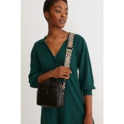 Oliver Bonas Eve Animal Print Webbing Black Camera Crossbody Bag -Oliver Bonas Shop unnamed file 1973