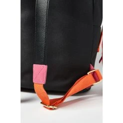 Oliver Bonas Black Slouch Colour Pop Backpack -Oliver Bonas Shop unnamed file 1980