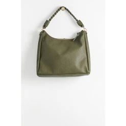 Oliver Bonas Khaki Green Mina Plait Strap Tote Bag -Oliver Bonas Shop unnamed file 1985
