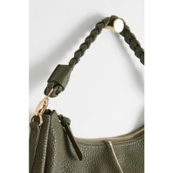 Oliver Bonas Khaki Green Mina Plait Strap Tote Bag -Oliver Bonas Shop unnamed file 1987