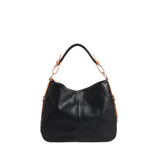 Oliver Bonas Black Debbie Slouch Black And Orange Tote Bag 5 Oliver Bonas Black Debbie Slouch Black And Orange Tote Bag - Image 3
