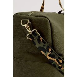Oliver Bonas Hattie Natural Leopard Strap Green Rectangular Weekend Bag -Oliver Bonas Shop unnamed file 2024