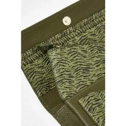Oliver Bonas Green Zina Zebra Print Purse -Oliver Bonas Shop unnamed file 2048