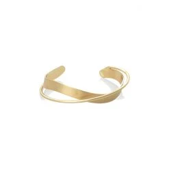 Oliver Bonas Metal Plating Gold Tone Agatha Twist Bangle