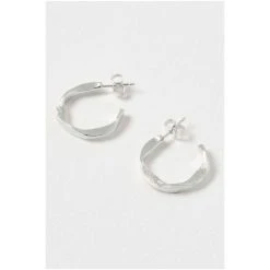 Oliver Bonas Silver Tone Arley Hoop Earrings -Oliver Bonas Shop unnamed file 206