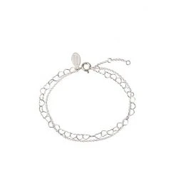 Oliver Bonas Silver Tone Carmine Heart Link Chain Double Row Bracelet -Oliver Bonas Shop unnamed file 2076