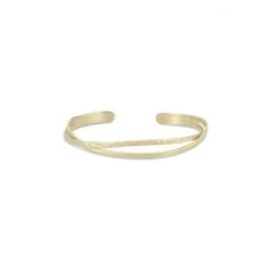 Oliver Bonas Gold Plated Brass Vinita Twisted Cuff Bangle