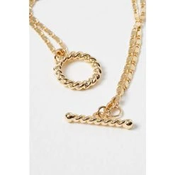 Oliver Bonas Gold Marina Twist T Bar Layered Chain Bracelet -Oliver Bonas Shop unnamed file 2081