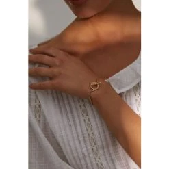 Oliver Bonas Gold Marina Twist T Bar Layered Chain Bracelet -Oliver Bonas Shop unnamed file 2083