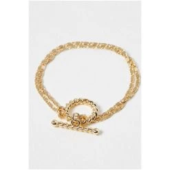 Oliver Bonas Gold Marina Twist T Bar Layered Chain Bracelet -Oliver Bonas Shop unnamed file 2084