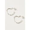 Oliver Bonas Heart Twist Outline Silver Hoop Earrings -Oliver Bonas Shop unnamed file 213