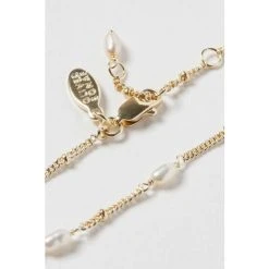 Oliver Bonas Mila White Pearl Detail Gold Plated Brass Chain Bracelet -Oliver Bonas Shop unnamed file 2133