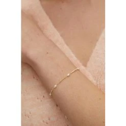 Oliver Bonas Mila White Pearl Detail Gold Plated Brass Chain Bracelet -Oliver Bonas Shop unnamed file 2135