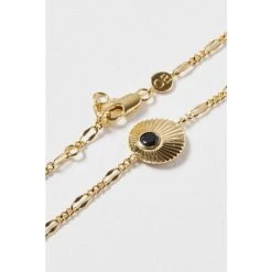 Oliver Bonas Black Kymani Engraved Disc And Stone Inlay Gold Plated Bracelet -Oliver Bonas Shop unnamed file 2207
