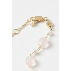 Oliver Bonas Pink Clover Pearl And Blue Lace Agate Gold Plated Bracelet -Oliver Bonas Shop unnamed file 2215