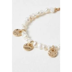 Oliver Bonas Natural Edna Pearl ANd Disc Charm Chain Bracelet -Oliver Bonas Shop unnamed file 2275