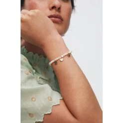 Oliver Bonas Natural Edna Pearl ANd Disc Charm Chain Bracelet -Oliver Bonas Shop unnamed file 2277