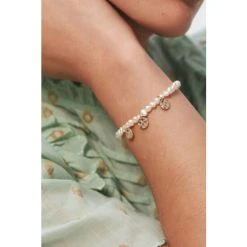 Oliver Bonas Natural Edna Pearl ANd Disc Charm Chain Bracelet -Oliver Bonas Shop unnamed file 2278