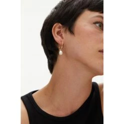 Oliver Bonas Maya Stone Charm Drop Gold Plated Hoop Earrings -Oliver Bonas Shop unnamed file 228