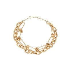 Oliver Bonas Gold Zale Chunky Chain Layered Bracelet