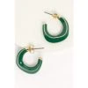 Oliver Bonas Zhen Wavy Shapes Green Enamel Hoop Earrings -Oliver Bonas Shop unnamed file 23