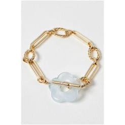 Oliver Bonas Gold Gali Blue Flower T Bar Chain Bracelet -Oliver Bonas Shop unnamed file 2320