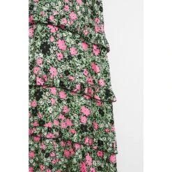 Oliver Bonas Green Daisy Print Tiered Midi Dress -Oliver Bonas Shop unnamed file 2334
