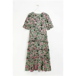 Oliver Bonas Green Daisy Print Tiered Midi Dress -Oliver Bonas Shop unnamed file 2335