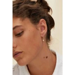 Oliver Bonas Alula Round Pearl Drop Gold Plated Huggie Earrings -Oliver Bonas Shop unnamed file 234