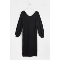 Oliver Bonas Button Through Knitted Black Midi Dress -Oliver Bonas Shop unnamed file 2340