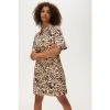 Oliver Bonas Brown Neutral Animal Print Yellow Mini Shirt Dress -Oliver Bonas Shop unnamed file 2345