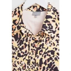 Oliver Bonas Brown Neutral Animal Print Yellow Mini Shirt Dress -Oliver Bonas Shop unnamed file 2348