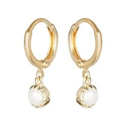 Oliver Bonas Alula Round Pearl Drop Gold Plated Huggie Earrings -Oliver Bonas Shop unnamed file 235