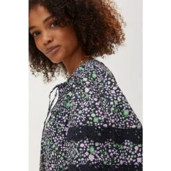 Oliver Bonas Black Ditsy Floral Print Black Mini Dress -Oliver Bonas Shop unnamed file 2356