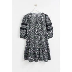 Oliver Bonas Black Ditsy Floral Print Black Mini Dress -Oliver Bonas Shop unnamed file 2357