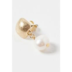 Oliver Bonas White Ottileigh Square And Pearl Drop Stud Earrings -Oliver Bonas Shop unnamed file 238