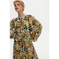 Oliver Bonas Black Abstract Petal Midi Dress -Oliver Bonas Shop unnamed file 2383