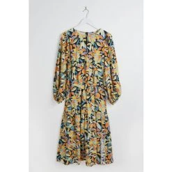 Oliver Bonas Black Abstract Petal Midi Dress -Oliver Bonas Shop unnamed file 2385