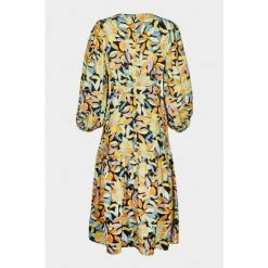 Oliver Bonas Black Abstract Petal Midi Dress -Oliver Bonas Shop unnamed file 2386