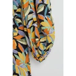 Oliver Bonas Black Abstract Petal Midi Dress -Oliver Bonas Shop unnamed file 2388