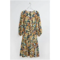 Oliver Bonas Black Abstract Petal Midi Dress -Oliver Bonas Shop unnamed file 2391