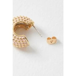 Oliver Bonas Gold Hali Textured Dot Mini Hoop Earrings -Oliver Bonas Shop unnamed file 251