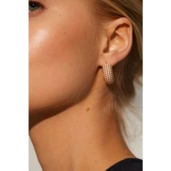 Oliver Bonas Gold Hali Textured Dot Mini Hoop Earrings -Oliver Bonas Shop unnamed file 252