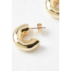 Oliver Bonas Gold Cari Chunky Mini Hoop Earrings -Oliver Bonas Shop unnamed file 257