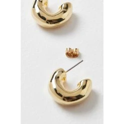 Oliver Bonas Gold Cari Chunky Mini Hoop Earrings -Oliver Bonas Shop unnamed file 258