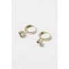 Oliver Bonas Grey Alula Round Labradorite Drop Labradorite, Gold Plated Brass Huggie Earrings -Oliver Bonas Shop unnamed file 261