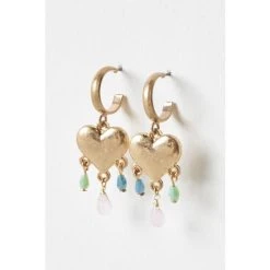 Oliver Bonas Gold Athena Heart And Bead Charms Hoop Earrings -Oliver Bonas Shop unnamed file 272