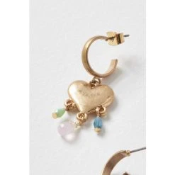 Oliver Bonas Gold Athena Heart And Bead Charms Hoop Earrings -Oliver Bonas Shop unnamed file 273